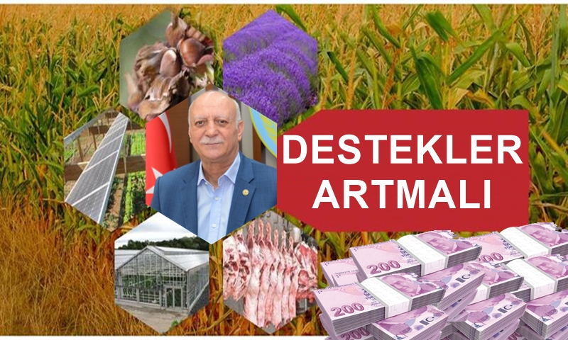 TZOB BAŞKANI : DESTEKLER ARTTIRILMALI VE BİR AN ÖNCE ÜRETİCİYE VERİLMELİ