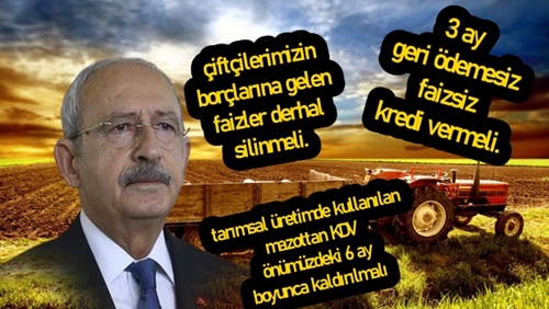 ZİRAATTAN ÇİFTÇİYE SIFIR FAİZLİ 3 AY ÖDEMESİZ KREDİ....