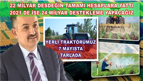 BAKAN PAKDEMİRLİ; “TARIMIN GELECEĞİ GELECEĞİN TARIMI İÇİN ÇALIŞIYORUZ”