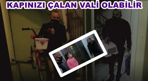 ELİNDE PAKETLER MERDİVENLERİ ÇIKIP KAPIYI ÇALAN ORDU VALİSİ TUNCAY SONEL